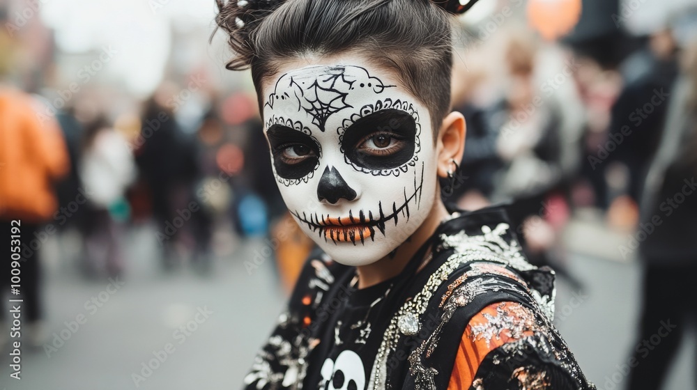 Fototapeta premium Day of the Dead - Sugar Skull Makeup and Costumes