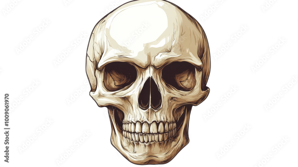 Skull Illustration Isolated On Transparent Background Skull Illustration Isolated On Transparent Background