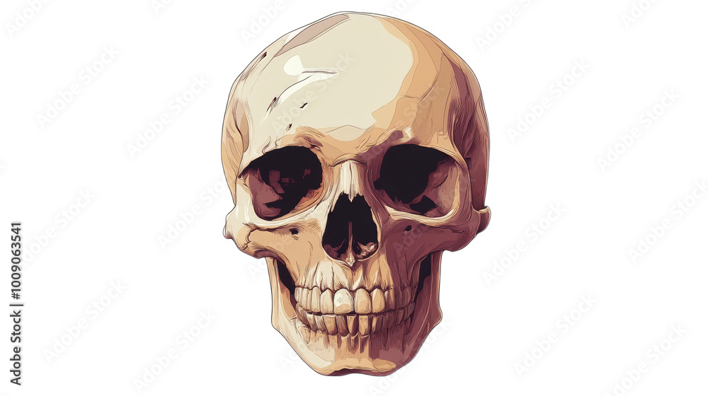 Skull Illustration Isolated On Transparent Background Skull Illustration Isolated On Transparent Background