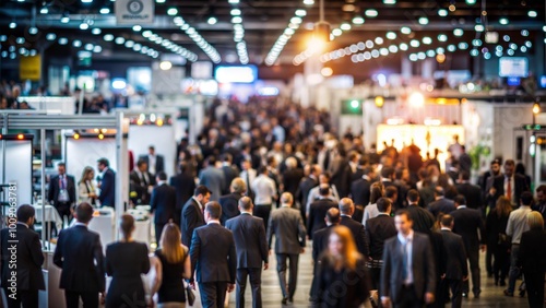 Wallpaper Mural Crowded Trade Fair with Numerous Booths and Blurred Silhouettes of Business People: Event Concept






 Torontodigital.ca