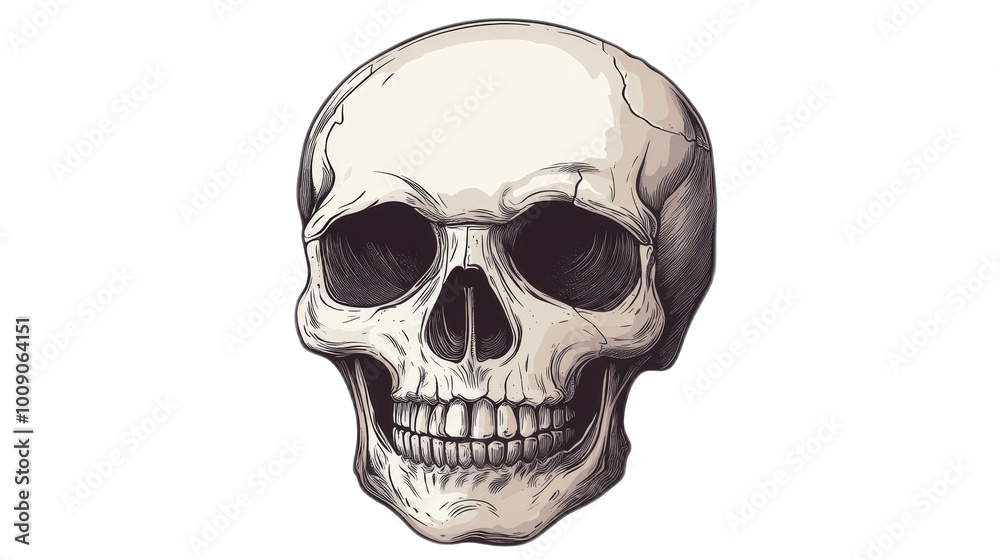 Skull Illustration Isolated On Transparent Background Skull Illustration Isolated On Transparent Background
