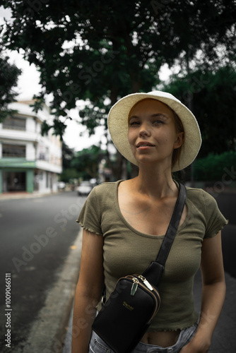woman with suitcase