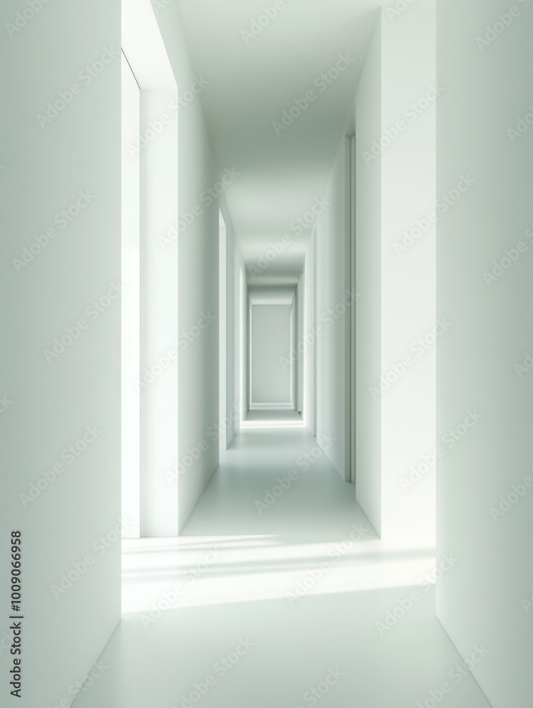 Modern Hallway with Minimalist Aesthetic