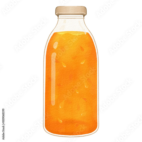 Watercolor Orange juice