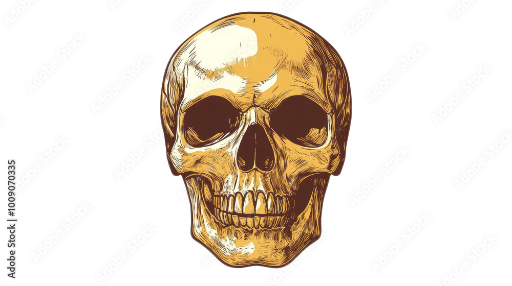 Fototapeta premium Skull Illustration Isolated On White Background