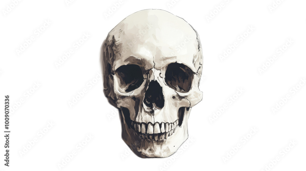 Skull Illustration Isolated On White Background Skull Illustration Isolated On White Background