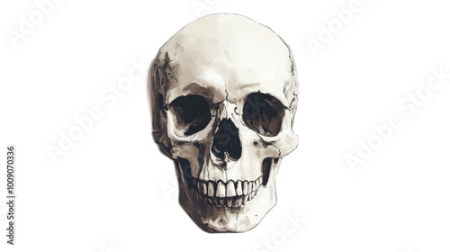 Skull Illustration Isolated On White Background