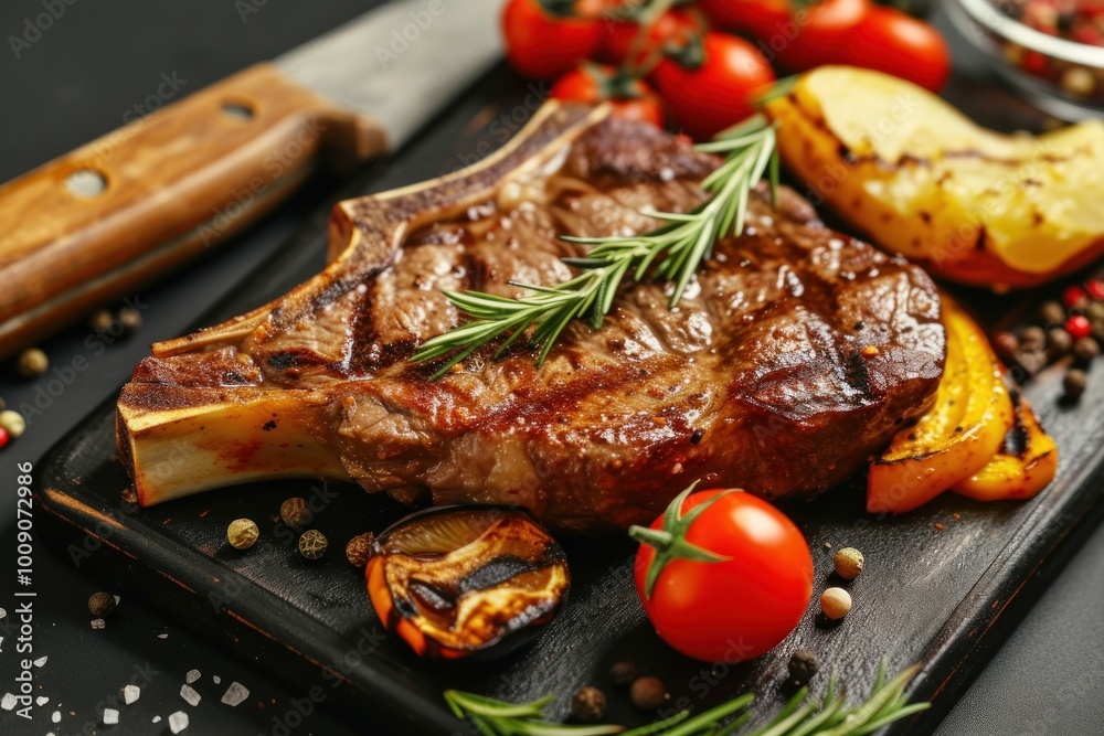 T-bone Juicy steak medium rare beef vegetable grilled. T-bone Juicy steak medium rare beef vegetable grilled.