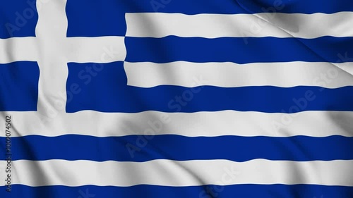 Greece shiny realistic 3d background national waving flag