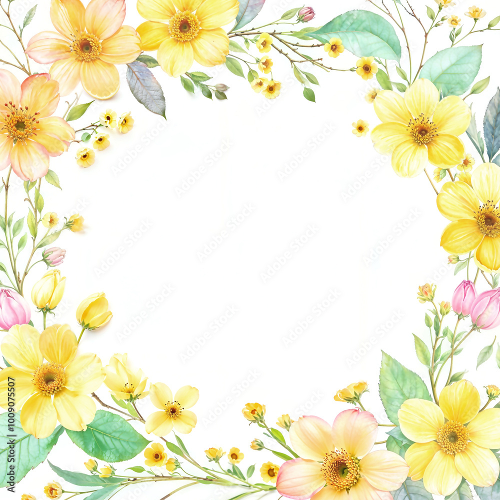 Watercolor peony flower spring background illustration Watercolor peony flower spring background illustration