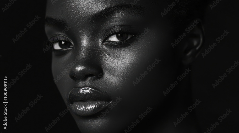 Woman in Dark Studio Portrait Woman in Dark Studio Portrait