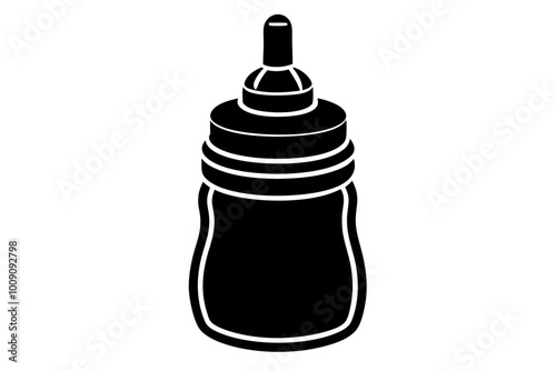  baby formula silhouette vector