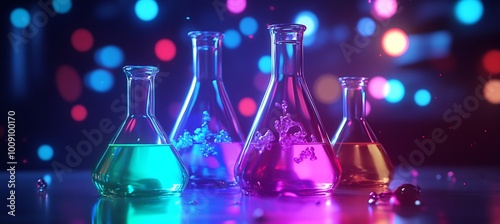 A holographic science experiment showing chemical reactions