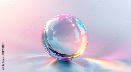 Shining Glass Sphere Background