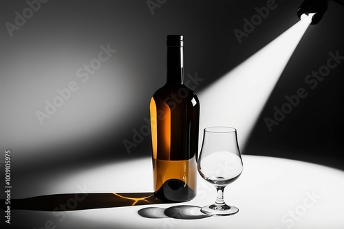 Illuminated Intrigue The Art of Light on a Dark Bottle photo