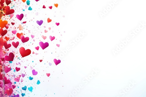 Colorful Heart Shapes on a Vibrant Background