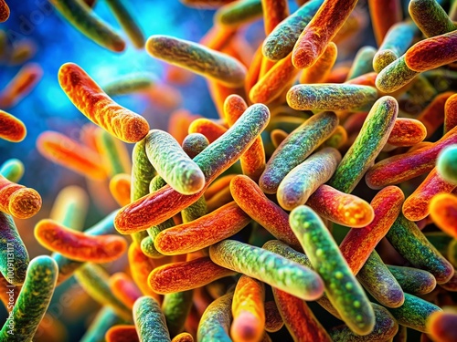 Close-Up of Tuberculosis Bacteria Under Microscope, Illustrating Microbiology and Infectious Diseases