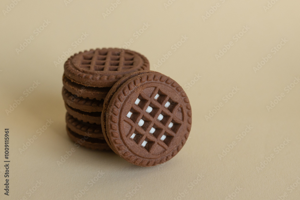 Cookies on the colourful background isolated Cookies on the colourful background isolated