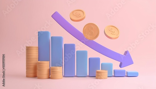 A colorful graph shows a do...