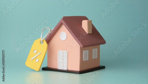A pastel-colored model hous...