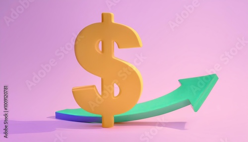 A yellow dollar sign with a...