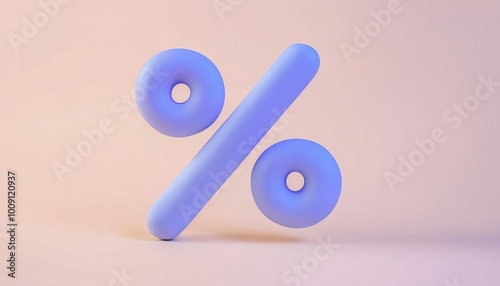 A whimsical 3D percentage s...