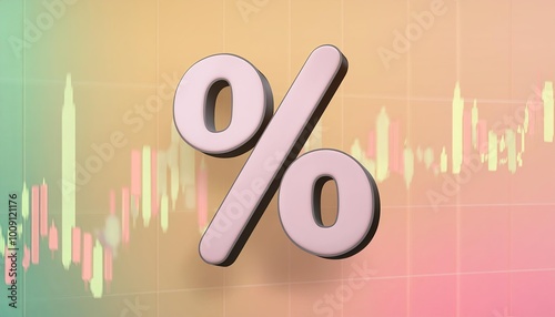 A stylized percentage symbo...