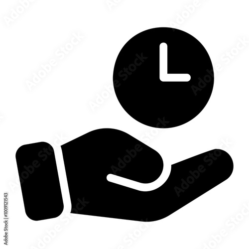 save time glyph icon