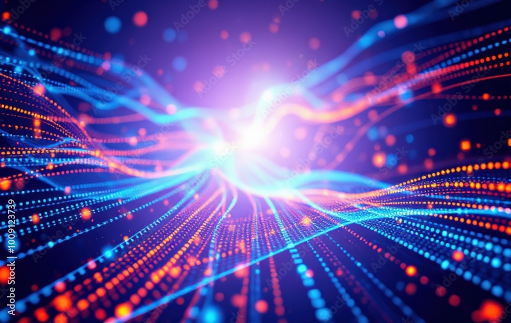Abstract Digital Data Flow Background
