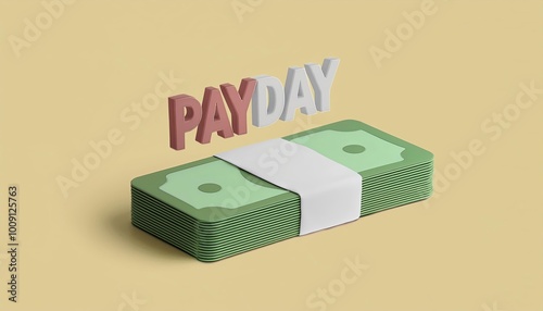 A stack of cash with the wo...