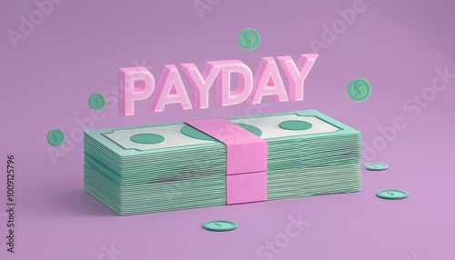A stack of cash with the wo...