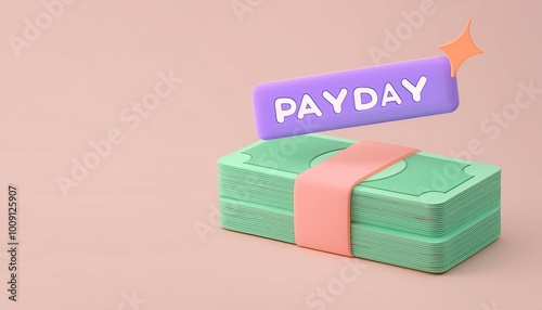 A stack of cash with the wo...