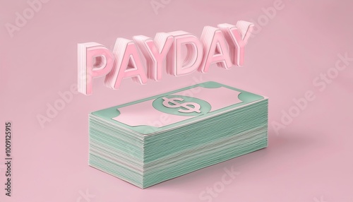 A stack of cash with the wo...