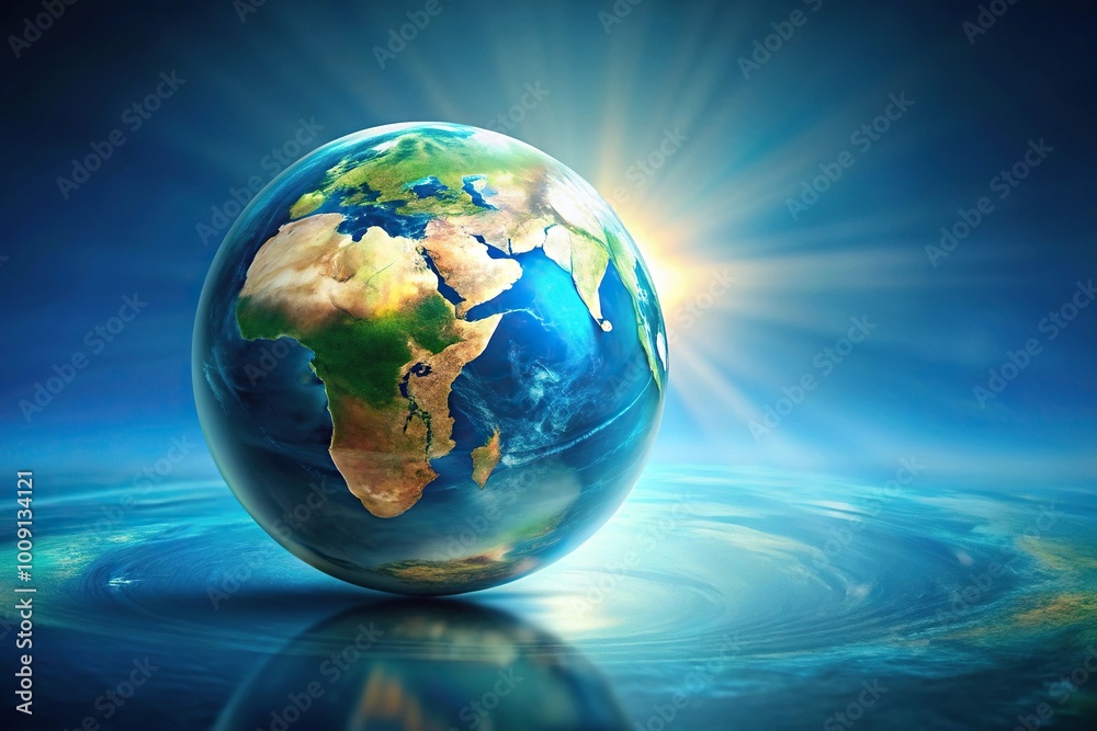 Dynamic composition of a globe integrated with Panoramic Dynamic composition of a globe integrated with Panoramic