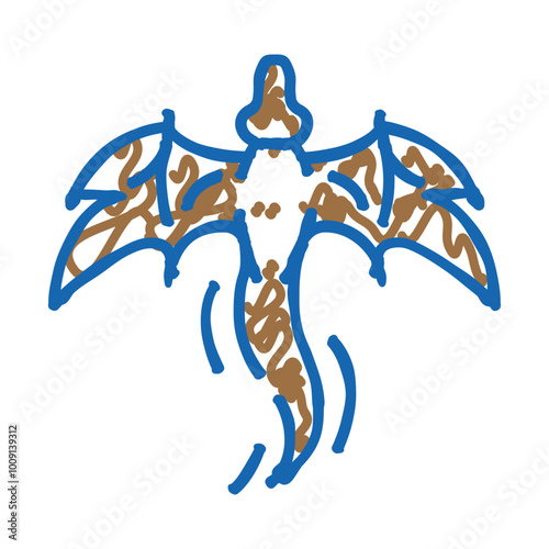 dragon tattoo art vintage doodle icon sketch vector. dragon tattoo art vintage sign. isolated symbol illustration