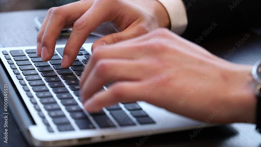 4K live-action close-up business financial office businessman keyboarding 4K live-action close-up business financial office businessman keyboarding