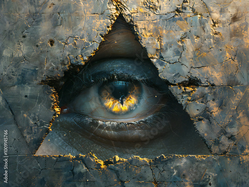 All-Seeing Eye of Illuminati Triangle photo