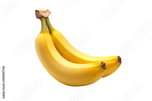 Banana Isolated for Food and Tropical Design, Isolated on Transparent. PNG photo