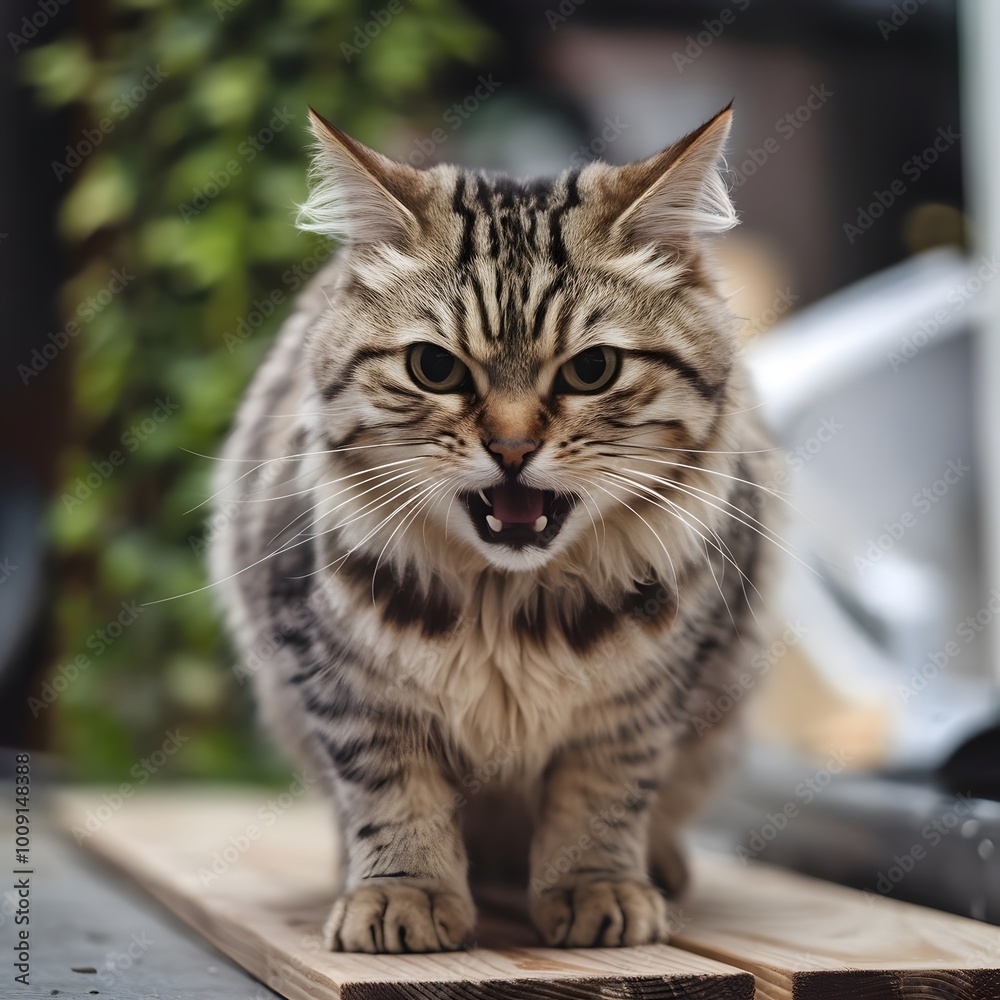 Fototapeta premium portrait of a angry cat