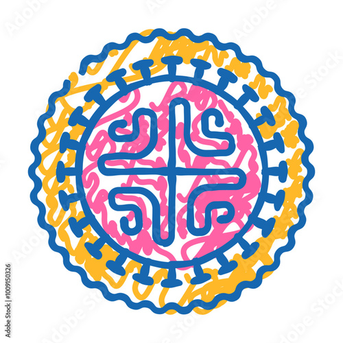 maori tattoo art vintage doodle icon sketch vector. maori tattoo art vintage sign. isolated symbol illustration