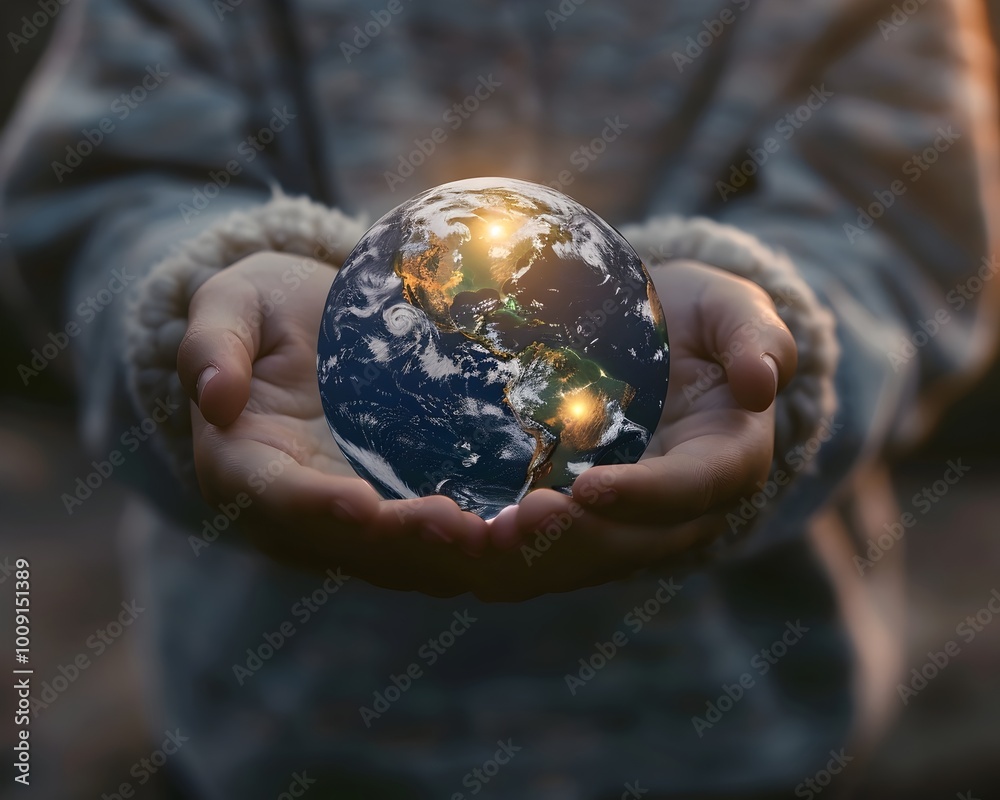 A Child s Gentle Hands Cradling the Fragile Earth Symbol of Hope and Responsibility for Future A Child s Gentle Hands Cradling the Fragile Earth Symbol of Hope and Responsibility for Future