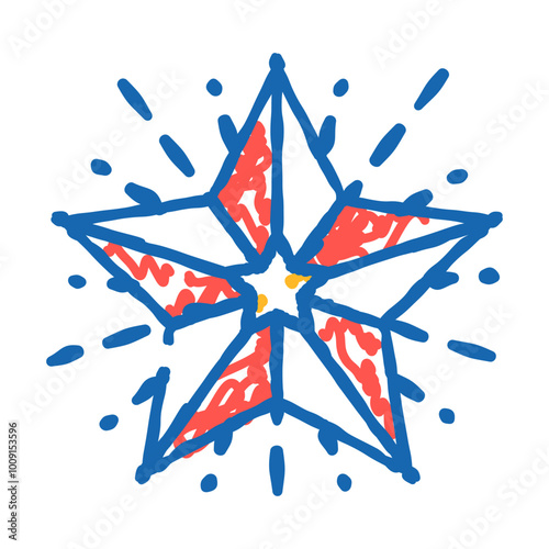 star art tattoo vintage doodle icon sketch vector. star art tattoo vintage sign. isolated symbol illustration