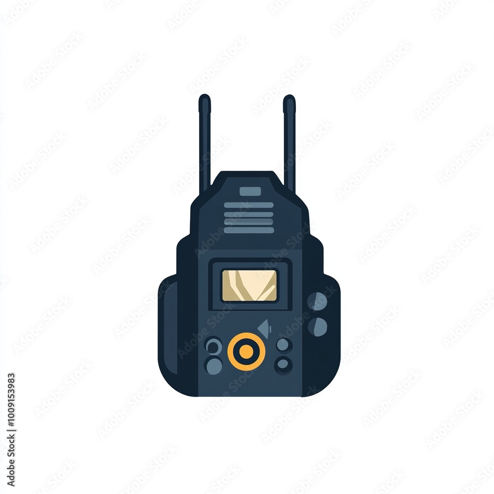 A dark-colored communication device with antennas and a display screen. A dark-colored communication device with antennas and a display screen.