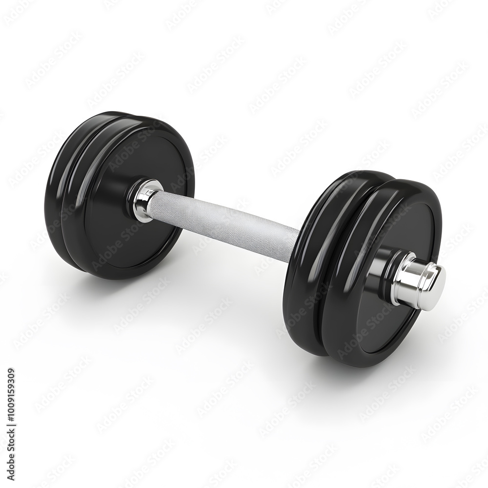 Naklejka premium Fitness Dumbbell Isolated On White Background