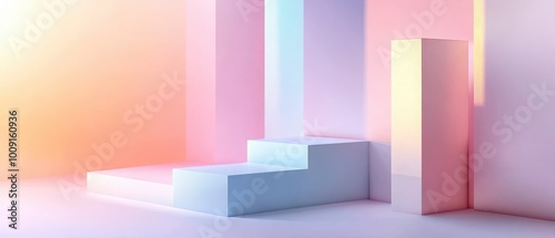 A simple, minimalist wallpaper with soft gradients transitioning between pastel colors, providing a clean look. 