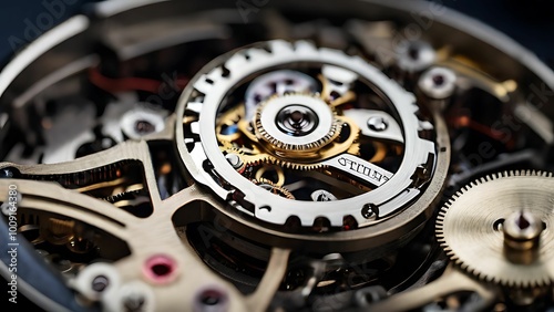 Wallpaper Mural Close up of a mechanical watch Torontodigital.ca