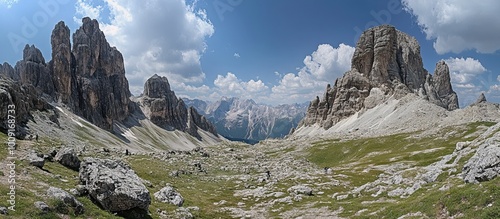 Majestic Mountain Peaks in Dolomites
