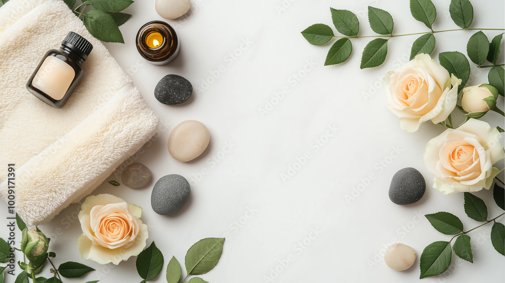 Top view of spa accessory set on a white background. beauty wellness, massage therapy, zen, relax, candle bath. Top view of spa accessory set on a white background. beauty wellness, massage therapy, zen, relax, candle bath.