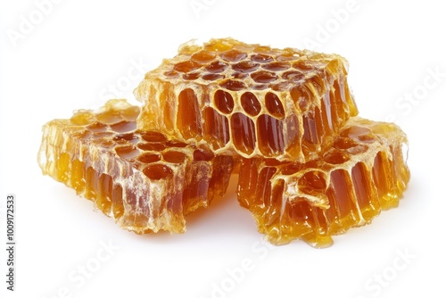 Sweet honey isolated on white background - generative ai