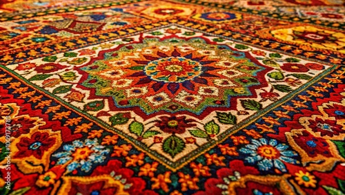 Cozy and Inviting Rug Texture Displaying Warm Tones and Intricate Patterns for Home Decor Inspiration